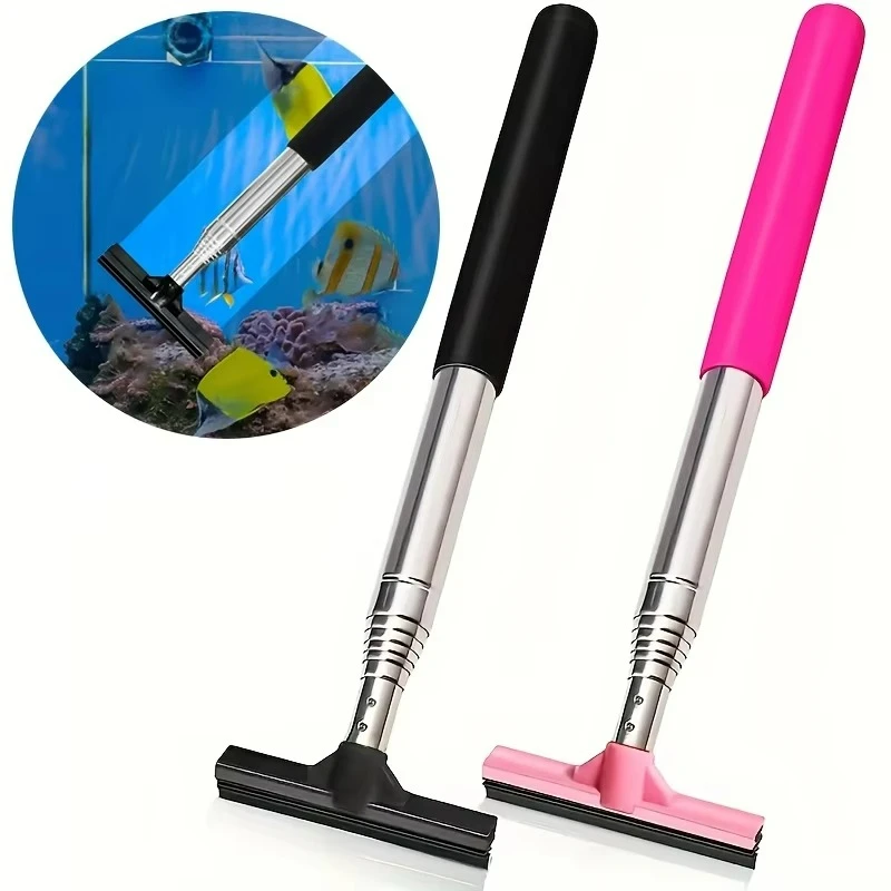 Planted Aquarium Tools - Spazzola raschietto telescopica per acquario, strumento