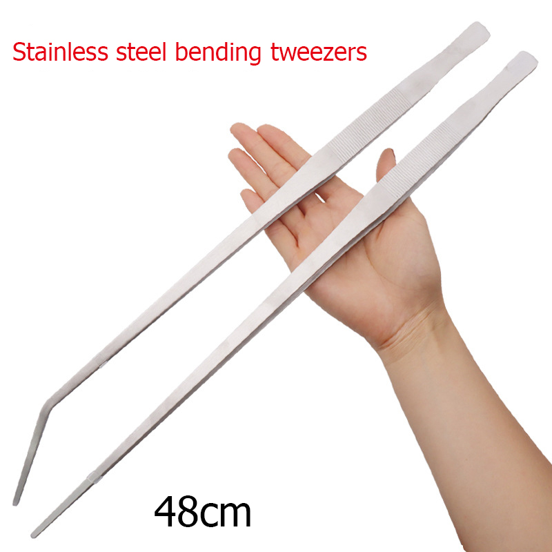 Aquarium Plant Utensils - Pinzette Curve e Diritte in Acciaio